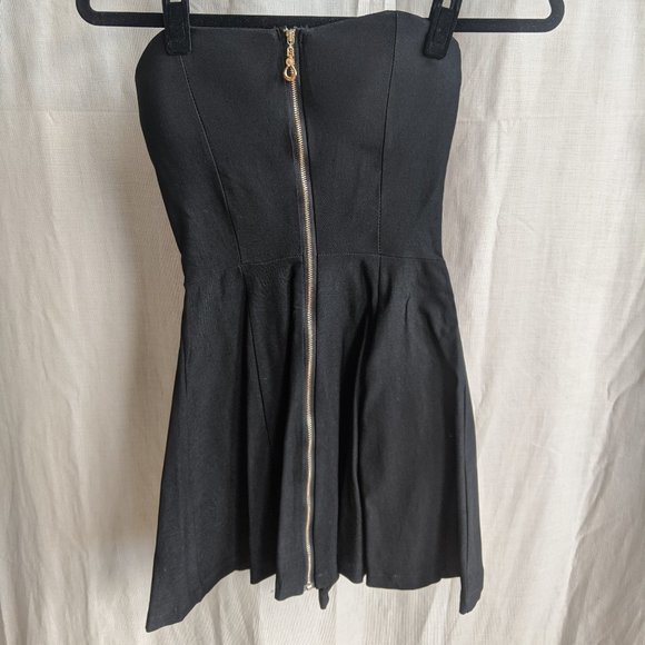Mini Strapless Zipper Dress - Picture 2 of 4